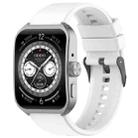 For OPPO Watch 4 Pro 22mm Solid Color Silicone Watch Band(White) - 1