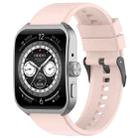 For OPPO Watch 4 Pro 22mm Solid Color Silicone Watch Band(Pink) - 1