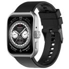For OPPO Watch 4 Pro 22mm Solid Color Silicone Watch Band(Black) - 1