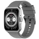 For OPPO Watch 4 Pro 22mm Solid Color Silicone Watch Band(Gray) - 1