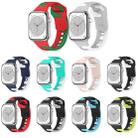 For Apple Watch 7 45mm Double Color Silicone Watch Band(Black+White) - 3