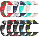 For Apple Watch 7 45mm Double Color Silicone Watch Band(Black+White) - 5