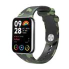 For Xiaomi Mi Band 8 Pro Painted Pattern Silicone Watch Band(Camo Green) - 1