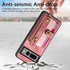 For Google Pixel 7 Pro Retro Cross Wristband Wallet Leather Back Phone Case(Pink) - 2