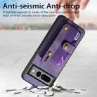 For Google Pixel 7 Pro Retro Cross Wristband Wallet Leather Back Phone Case(Purple) - 2