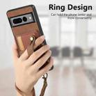 For Google Pixel 7 Pro Retro Cross Wristband Wallet Leather Back Phone Case(Brown) - 3