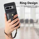 For Google Pixel 7 Pro Retro Cross Wristband Wallet Leather Back Phone Case(Black) - 3