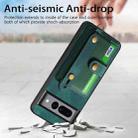 For Google Pixel 7 Pro Retro Cross Wristband Wallet Leather Back Phone Case(Green) - 2