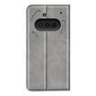 For Nothing Phone 3a Retro-skin  Magnetic Suction Leather Phone Case(Grey) - 3