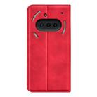 For Nothing Phone 3a Retro-skin  Magnetic Suction Leather Phone Case(Red) - 3