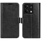 For Xiaomi Redmi Note 13 R64 Texture Horizontal Flip Leather Phone Case(Black) - 1