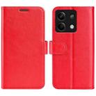 For Xiaomi Redmi Note 13 R64 Texture Horizontal Flip Leather Phone Case(Red) - 1