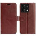 For Xiaomi Redmi Note 13 R64 Texture Horizontal Flip Leather Phone Case(Brown) - 1