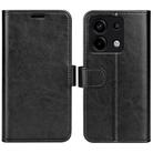 For Xiaomi Redmi Note 13 Pro R64 Texture Horizontal Flip Leather Phone Case(Black) - 1