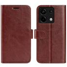 For Xiaomi Redmi Note 13 Pro R64 Texture Horizontal Flip Leather Phone Case(Brown) - 1