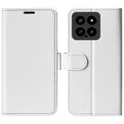 For Xiaomi 14 R64 Texture Horizontal Flip Leather Phone Case(White) - 1