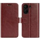 For Xiaomi Redmi 13C 4G R64 Texture Horizontal Flip Leather Phone Case(Brown) - 1