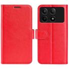 For Xiaomi Redmi K70E R64 Texture Horizontal Flip Leather Phone Case(Red) - 1