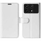 For Xiaomi Redmi K70 R64 Texture Horizontal Flip Leather Phone Case(White) - 1