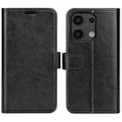 For Xiaomi Redmi Note 13 4G R64 Texture Horizontal Flip Leather Phone Case(Black) - 1