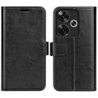 For Xiaomi Redmi Turbo 3 R64 Texture Horizontal Flip Leather Phone Case(Black) - 1
