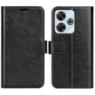 For Xiaomi Redmi Note 13R 5G R64 Texture Horizontal Flip Leather Phone Case(Black) - 1