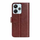 For Xiaomi Redmi Note 13R 5G R64 Texture Horizontal Flip Leather Phone Case(Brown) - 3