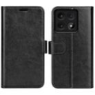 For Xiaomi 14T R64 Texture Horizontal Flip Leather Phone Case(Black) - 1