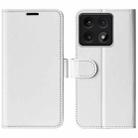 For Xiaomi 14T Pro R64 Texture Horizontal Flip Leather Phone Case(White) - 1