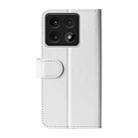 For Xiaomi 14T Pro R64 Texture Horizontal Flip Leather Phone Case(White) - 3