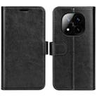 For Xiaomi Redmi Note 14 Pro+ R64 Texture Horizontal Flip Leather Phone Case(Black) - 1