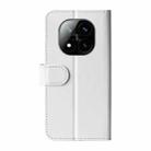 For Xiaomi Redmi Note 14 Pro+ R64 Texture Horizontal Flip Leather Phone Case(White) - 3