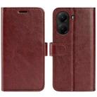 For Xiaomi Poco X7 Pro R64 Texture Horizontal Flip Leather Phone Case(Brown) - 1