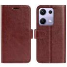 For Redmi Note 14S 4G R64 Texture Horizontal Flip Leather Phone Case(Brown) - 1