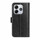 For Redmi Note 14 4G 164.84mm R64 Texture Horizontal Flip Leather Phone Case(Black) - 3