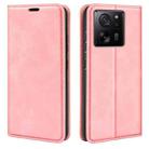 For Xiaomi 13T Retro-skin Magnetic Suction Leather Phone Case(Pink) - 1