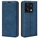 For Xiaomi Redmi Note 13 5G Retro-skin Magnetic Suction Leather Phone Case(Dark Blue) - 1