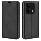 For Xiaomi Redmi Note 13 Pro 5G Retro-skin Magnetic Suction Leather Phone Case(Black) - 1
