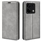 For Xiaomi Redmi Note 13 Pro 5G Retro-skin Magnetic Suction Leather Phone Case(Grey) - 1