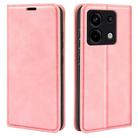 For Xiaomi Redmi Note 13 Pro 5G Retro-skin Magnetic Suction Leather Phone Case(Pink) - 1
