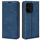 For Xiaomi Redmi Note 13 Pro+ Retro-skin Magnetic Suction Leather Phone Case(Dark Blue) - 1