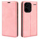 For Xiaomi Redmi Note 13 Pro+ Retro-skin Magnetic Suction Leather Phone Case(Pink) - 1