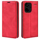 For Xiaomi Redmi Note 13 Pro+ Retro-skin Magnetic Suction Leather Phone Case(Red) - 1