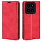 For Xiaomi 14 Pro Retro-skin Magnetic Suction Leather Phone Case(Red) - 1