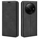 For Xiaomi Redmi A3 Retro-skin Magnetic Suction Leather Phone Case(Black) - 1