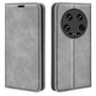 For Xiaomi 14 Ultra Retro-skin Magnetic Suction Leather Phone Case(Grey) - 1