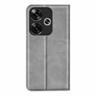 For Xiaomi Redmi Turbo 3 Retro-skin Magnetic Suction Leather Phone Case(Grey) - 3