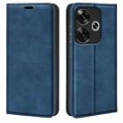 For Xiaomi Redmi Turbo 3 Retro-skin Magnetic Suction Leather Phone Case(Dark Blue) - 1