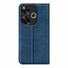 For Xiaomi Redmi Turbo 3 Retro-skin Magnetic Suction Leather Phone Case(Dark Blue) - 3