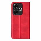 For Xiaomi Redmi Turbo 3 Retro-skin Magnetic Suction Leather Phone Case(Red) - 3